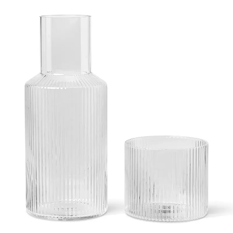 Alternativ bild 0 för ferm LIVING - Ripple Carafe Set Small Clear ferm LIVING