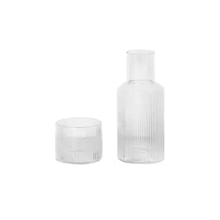 Produktfoto för ferm LIVING - Ripple Carafe Set Small Clear ferm LIVING