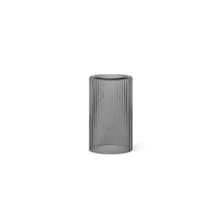 Produktfoto för Ferm Living - Ripple Carafe - Smoked - Karaff - Lid - H24 x W9 cm