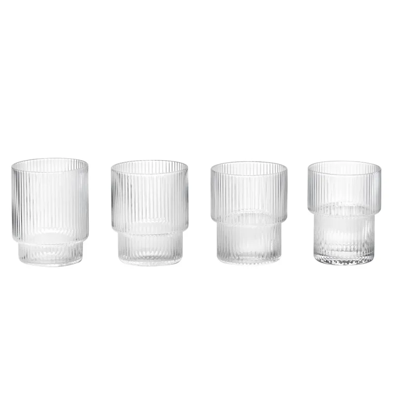 Alternativ bild 0 för ferm LIVING - Ripple Glass Set of 4 Clear ferm LIVING