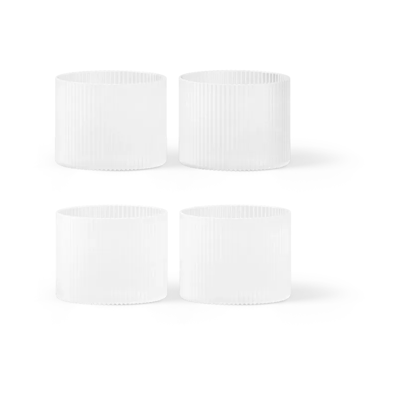 Alternativ bild 0 för ferm LIVING - Ripple Low Glasses 4 pcs. Frosted ferm LIVING