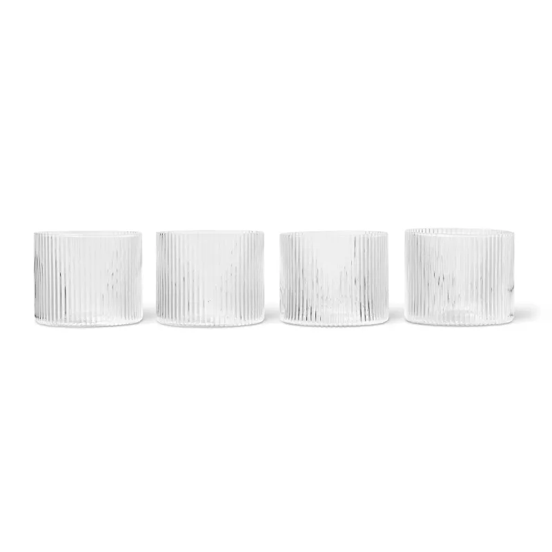 Alternativ bild 0 för ferm LIVING - Ripple Low Glasses Set of 4 Clear ferm LIVING
