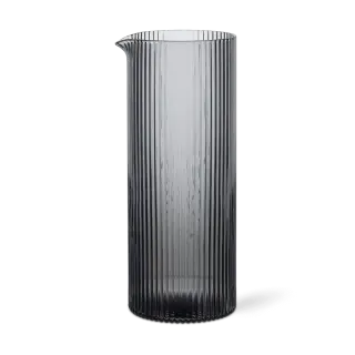 Produktfoto för Ferm Living - Ripple Milk Jug  - Kanna - Smoked Grey - Ø: 6.4 x H: 16 cm