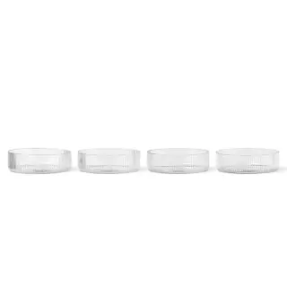Produktfoto för ferm LIVING - Ripple Serving Bowls Set of 4 Clear ferm LIVING