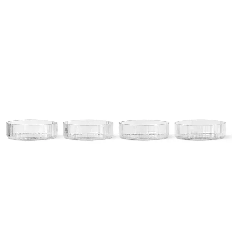 Alternativ bild 0 för ferm LIVING - Ripple Serving Bowls Set of 4 Clear ferm LIVING