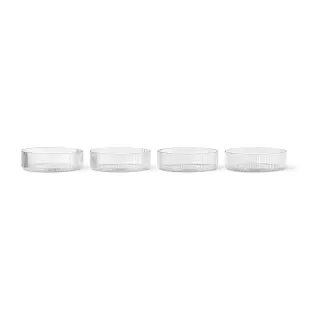 Produktfoto för ferm LIVING - Ripple Serving Bowls Set of 4 Clear ferm LIVING