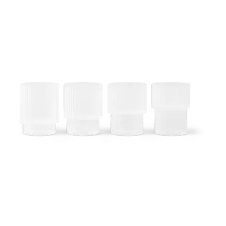 Produktfoto för ferm LIVING - Ripple Small Glasses 4 pcs. Frosted ferm LIVING