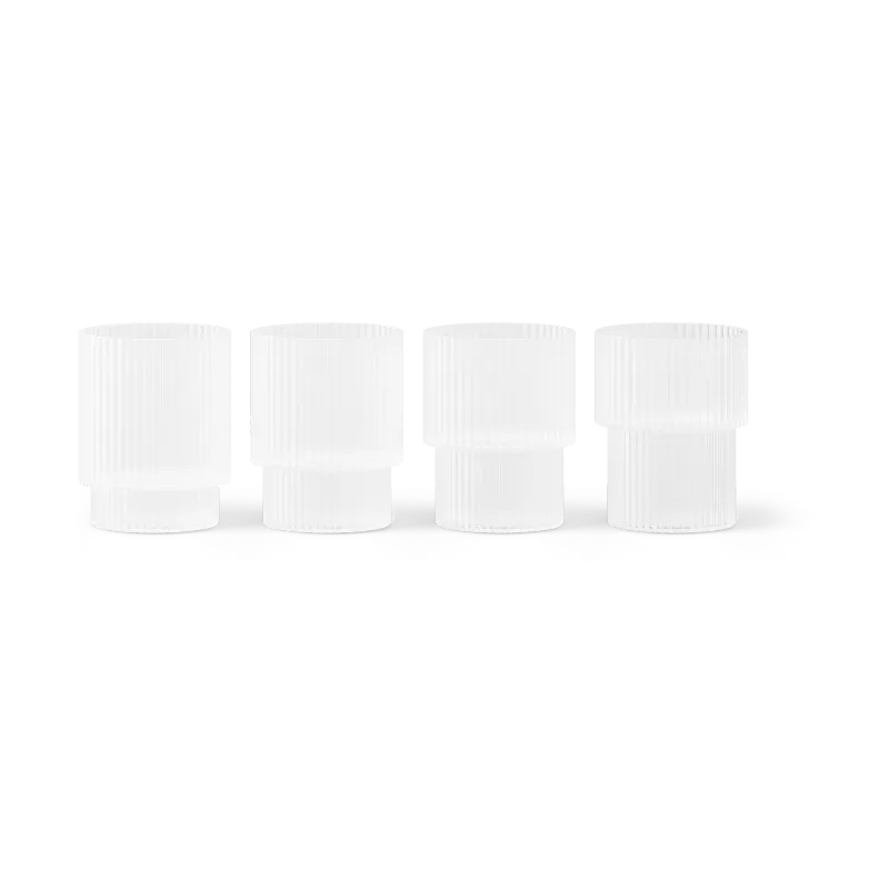 Alternativ bild 0 för ferm LIVING - Ripple Small Glasses 4 pcs. Frosted ferm LIVING