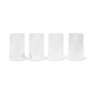 Produktfoto för ferm LIVING - Ripple Verrines Set of 4 Clear ferm LIVING