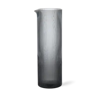 Produktfoto för ferm LIVING - Ripple Water Jug Smoked Grå