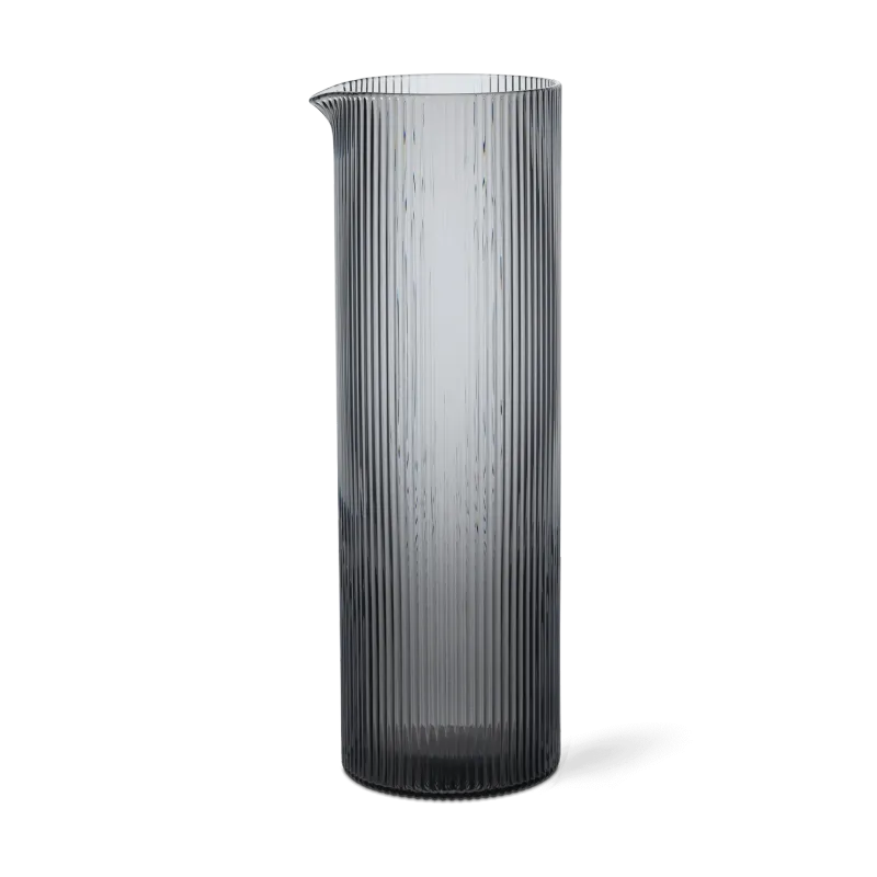Alternativ bild 0 för ferm LIVING - Ripple Water Jug Smoked Grå