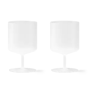 Produktfoto för Ferm Living - Ripple Wine Glass (Set of 2) - Vinglas - Frosted - Ø7,5 x H12,5 cm