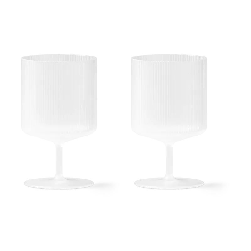 Alternativ bild 0 för Ferm Living - Ripple Wine Glass (Set of 2) - Vinglas - Frosted - Ø7,5 x H12,5 cm