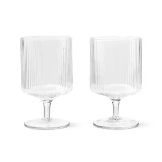 Produktfoto för ferm LIVING - Ripple Wine Glasses Set of 2 Clear ferm LIVING