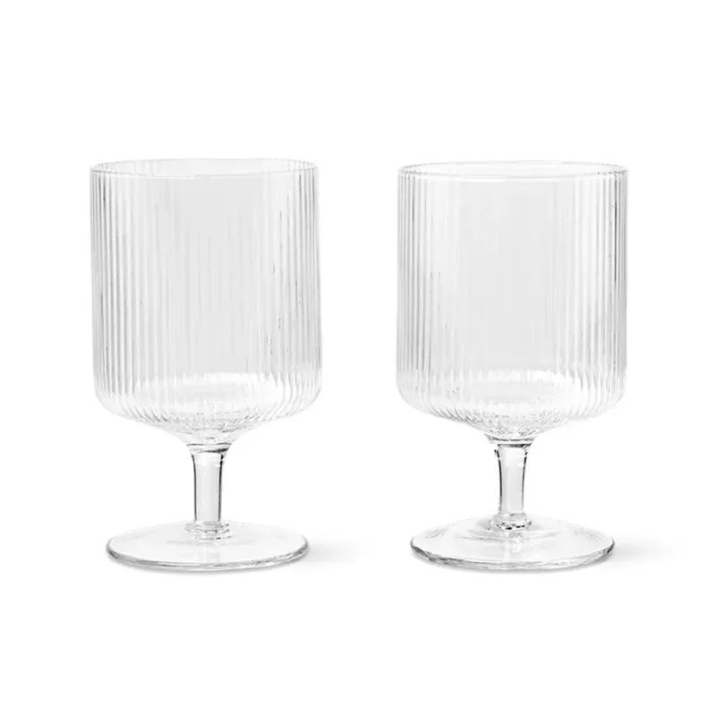 Alternativ bild 0 för ferm LIVING - Ripple Wine Glasses Set of 2 Clear ferm LIVING