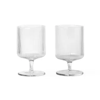 Produktfoto för ferm LIVING - Ripple Wine Glasses Set of 2 Clear ferm LIVING