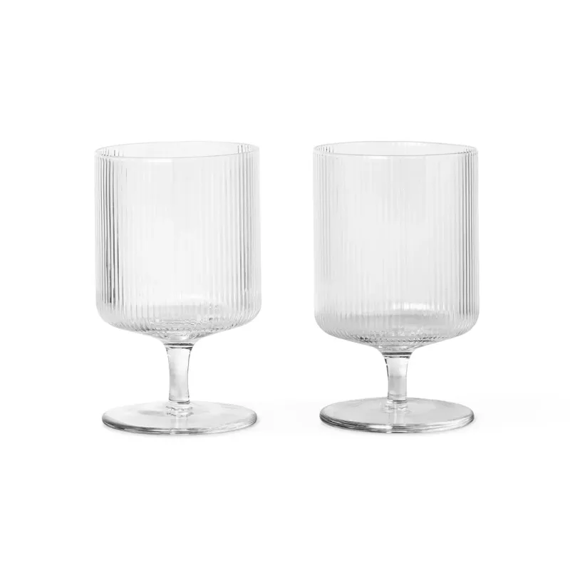 Alternativ bild 0 för ferm LIVING - Ripple Wine Glasses Set of 2 Clear ferm LIVING