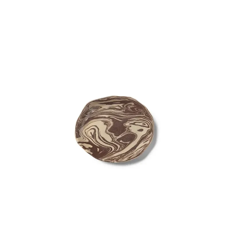 Alternativ bild 0 för Ferm Living - Ryu Platter - Tallrikar - Ryu Platter - 18.5 - Sand/Brown - W16.5 x D18.5 x H3 cm