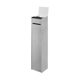 Produktfoto för Ferm Living - Sama Toilet Paper Dispenser - Toalettpappershållare - Brushed Stainless Steel - W13.5 x D13.5 x H59.5 cm