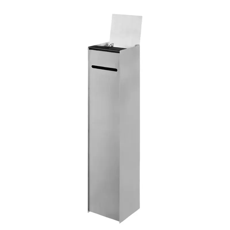 Alternativ bild 0 för Ferm Living - Sama Toilet Paper Dispenser - Toalettpappershållare - Brushed Stainless Steel - W13.5 x D13.5 x H59.5 cm