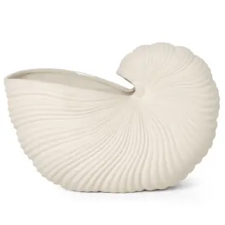Produktfoto för ferm LIVING - Shell Pot Off-White ferm LIVING
