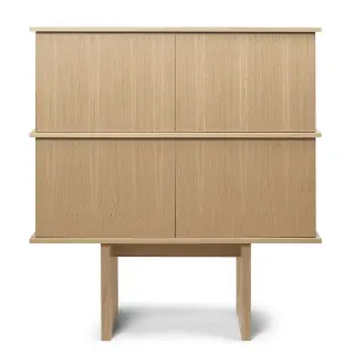 Produktfoto för Ferm Living - Stilt Sideboard  - Sidobord - Double - Natural Oak - B: 100 x H: 109 x D: 39.5 cm