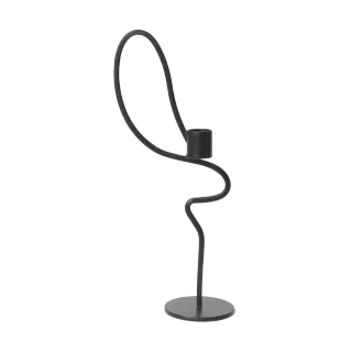 Produktfoto för ferm LIVING - Valse Candle Holder High Black ferm LIVING