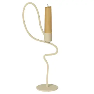 Produktfoto för Ferm Living - Valse Candle Holder - Ljusstake - Valse Candle Holder - High - Cashmere - W11.7 x D7 x H28 cm