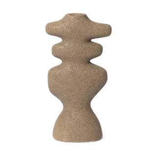 Produktfoto för ferm LIVING - Yara Candle Holder Large Dark Sand ferm LIVING