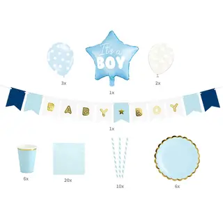 Produktfoto för Festpaket "It's A Boy" 49-delar