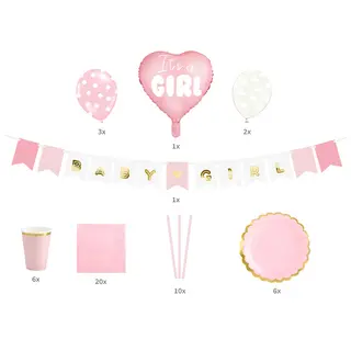 Produktfoto för Festpaket "It's A Girl" 49-delar