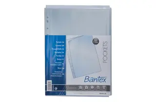 Produktfoto för Fickbantex av plast, med hål, a4, 110 µm, påse med 100 st.