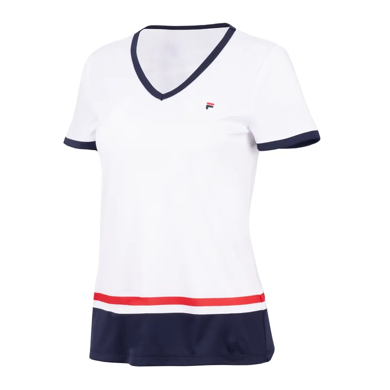 Alternativ bild 0 för Fila Elisabeth Girls T-shirt White/Navy