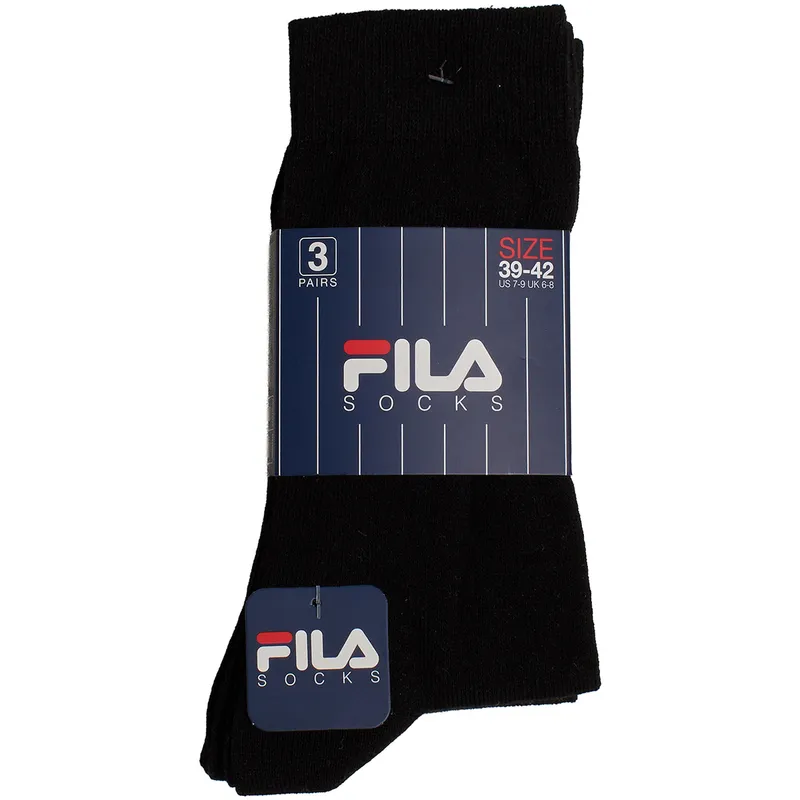 Bild 5 för FILA Strumpor 3P Lifestyle Plain Socks Svart Strl 39/42
