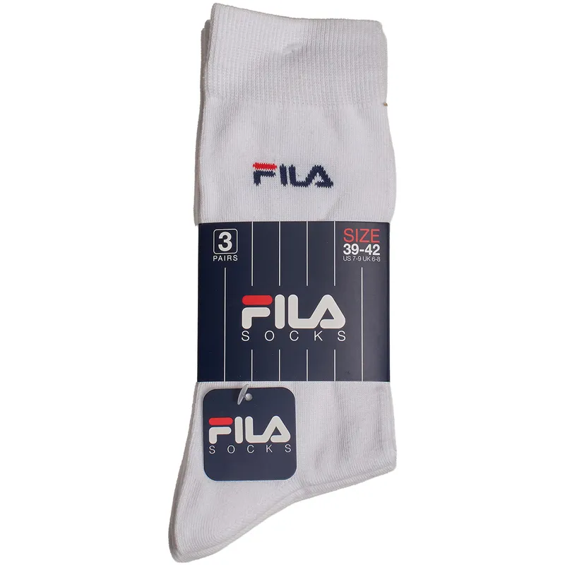 Bild 5 för FILA Strumpor 3P Lifestyle Plain Socks Vit Strl 39/42