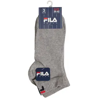 Produktfoto för FILA Strumpor 3P Quarter Plain Socks Grå Strl 39/42