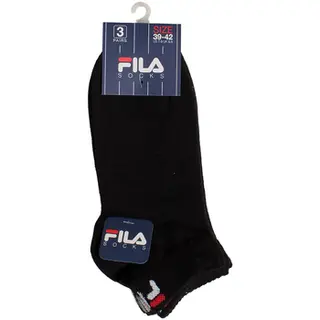 Produktfoto för FILA Strumpor 3P Quarter Plain Socks Svart Strl 39/42