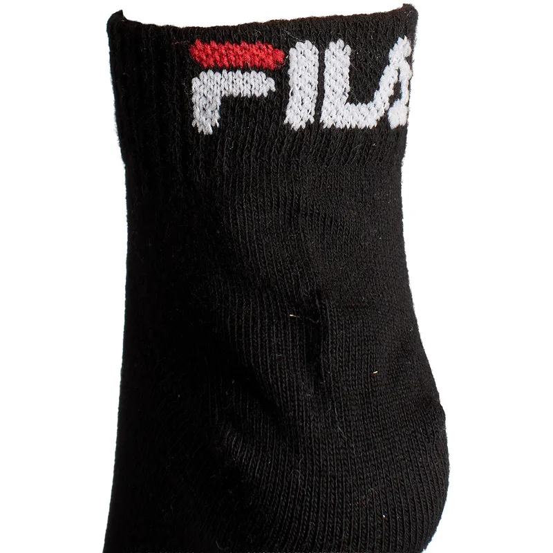 Bild 3 för FILA Strumpor 3P Quarter Plain Socks Svart Strl 39/42