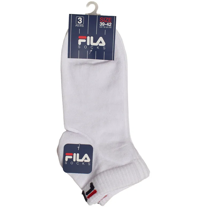 Bild 2 för FILA Strumpor 3P Quarter Plain Socks Vit Strl 43/46