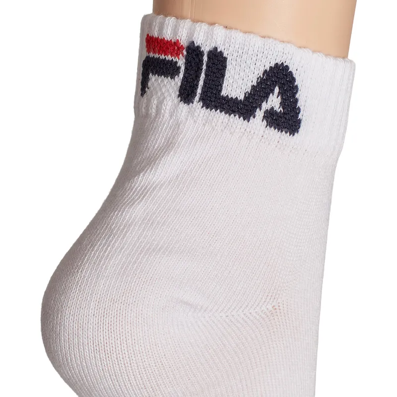 Bild 3 för FILA Strumpor 3P Quarter Plain Socks Vit Strl 43/46