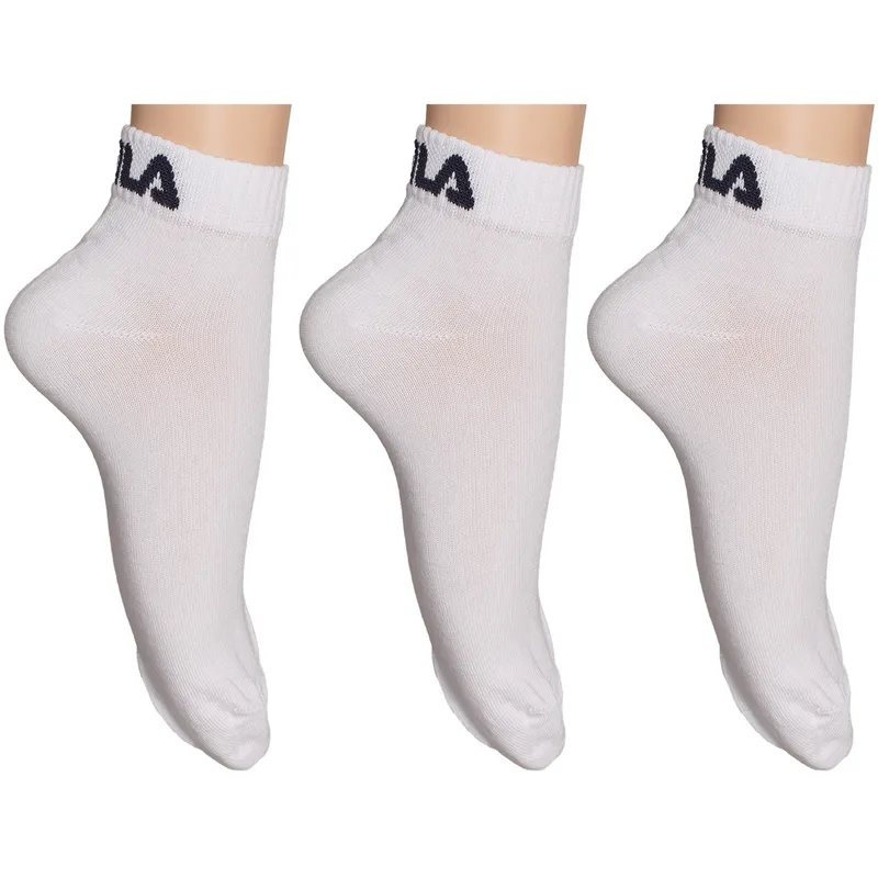 Bild 5 för FILA Strumpor 3P Quarter Plain Socks Vit Strl 43/46