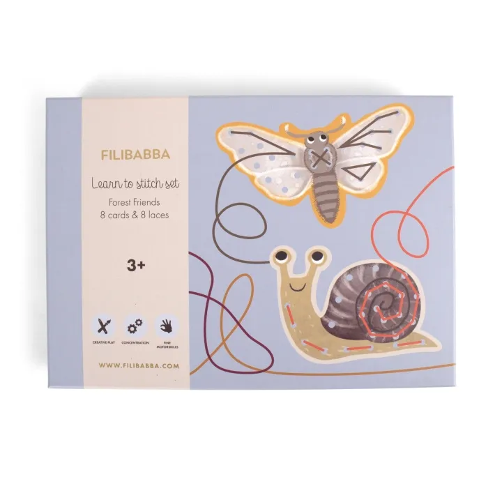 Alternativ bild 0 för Filibabba Learn to stitch set - Forest friends