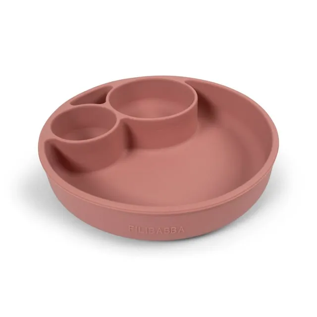 Alternativ bild 0 för Filibabba Silicone divided plate - Rose
