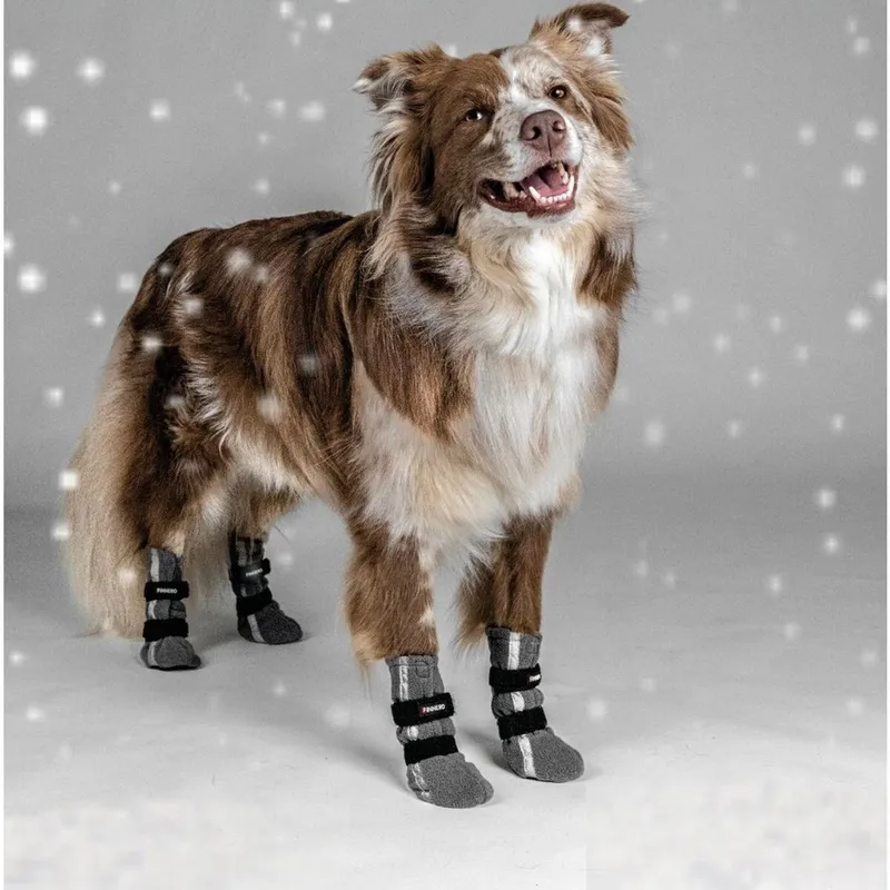 Bild 1 för FinNero Halla Fleeceboots med Reflex Grå (L)