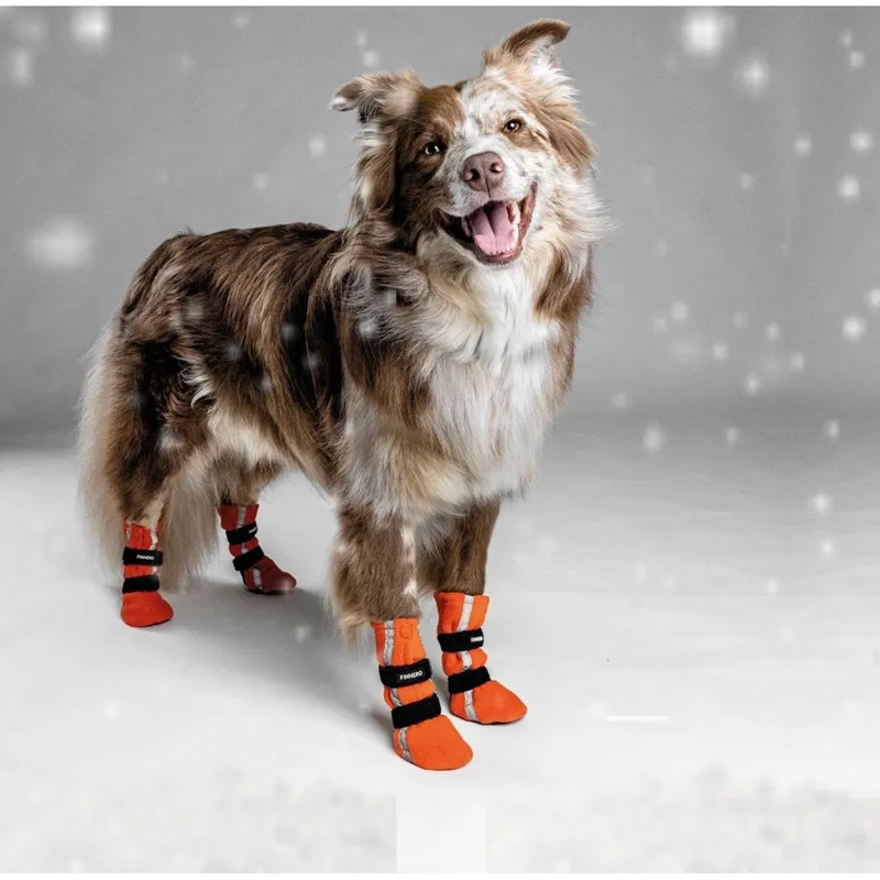 Bild 1 för FinNero Halla Fleeceboots med Reflex Orange (XL)