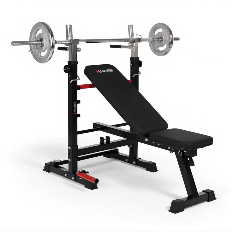 Bild 1 för Finnlo Folding Bench And Barbell Rack Force 4.0, Träningsbänk