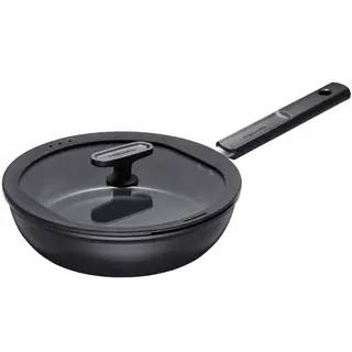 Produktfoto för Fiskars - Hard Face keramisk traktörpanna med lock 24 cm