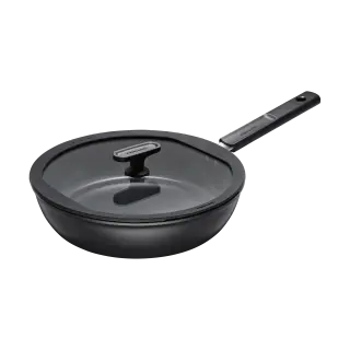 Produktfoto för Fiskars - Hard Face keramisk traktörpanna med lock 28 cm