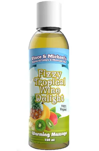 Produktfoto för Fizzy Tropical Wine Delight - Smaksatt Massageolja