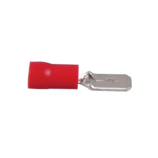 Produktfoto för Fladstik Han Rød 6,3X0,8Mm - - (100 stk.)